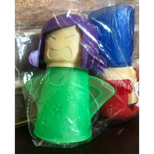 New Set of 2 Abnoak Angry Mama Microwave Oven Steam Cleaner